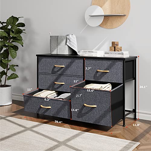 Amazon.com: Nicehill Dresser for Bedroom with 5 Drawers, Storage Drawer Organizer, Wide Chest of Dra