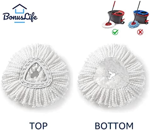 Amazon.com: 6 Pack Mop Replacement Head Refill for Spin Mop Power Refill Easy Cleaning Microfiber :
