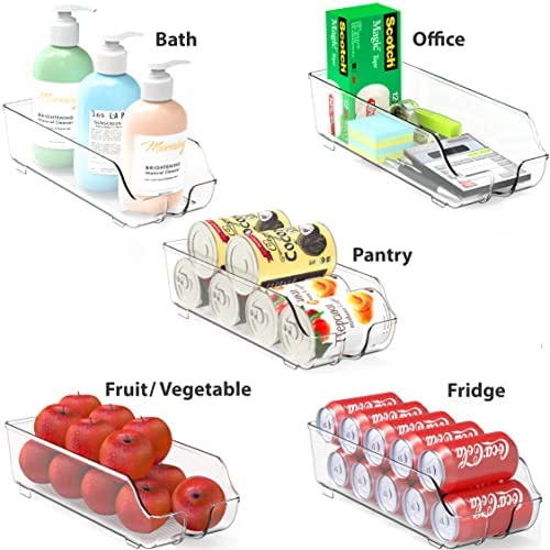 Amazon.com: SimpleHouseware Soda Can Organizer for Pantry/Refrigerator, Clear, Set of 2: Home &