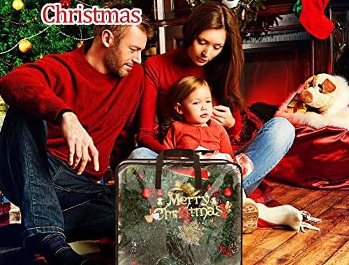 Amazon.com: 4 Pcs Christmas Wreath Storage Container Clear Organizer Storage Bag for Xmas Wreath Mov