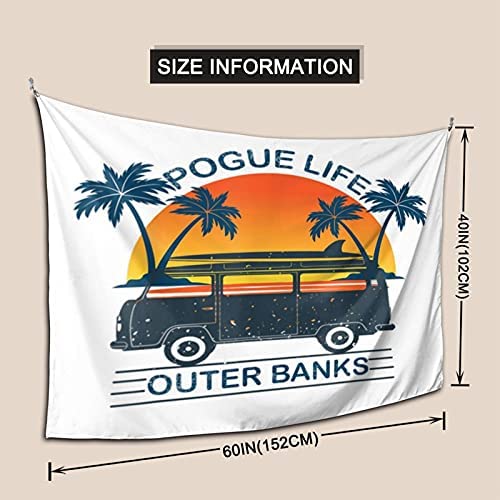 Pogue Life Outer Banks Retro Vintage Tapestry Wall Hanging As Wall Art And Home Decor For Bedroom, L
