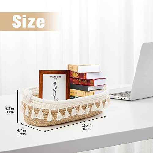 Amazon.com: HOSROOME Small Cotton Rope Woven Basket Toilet Paper Baskets for Organizing Decorative B
