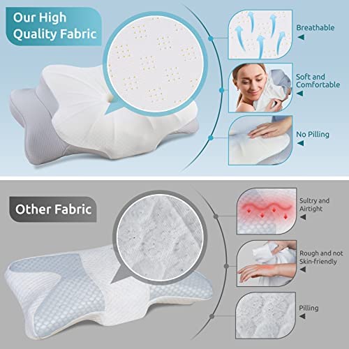 Amazon.com: DONAMA Cervical Pillow for Neck Pain Relief,Contour Memory Foam Pillow,Ergonomic Orthope