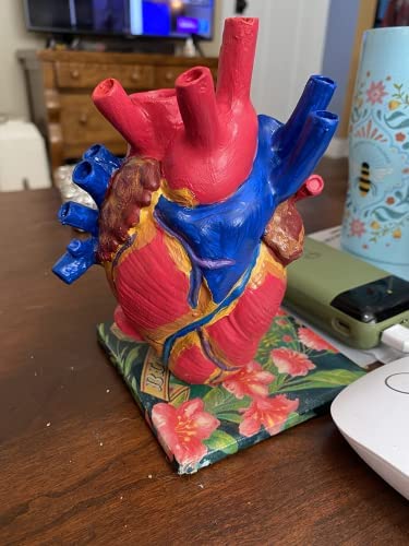 Amazon.com: Heart Vase Resin Sculpture, Creative Heart Art Resin Vase Flower Pot Desktop Home Decora