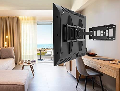 ELIVED TV Wall Mount for Most 37-75 Inch Flat Screen TVs, Swivel and Tilt Full Motion TV Mount Brack