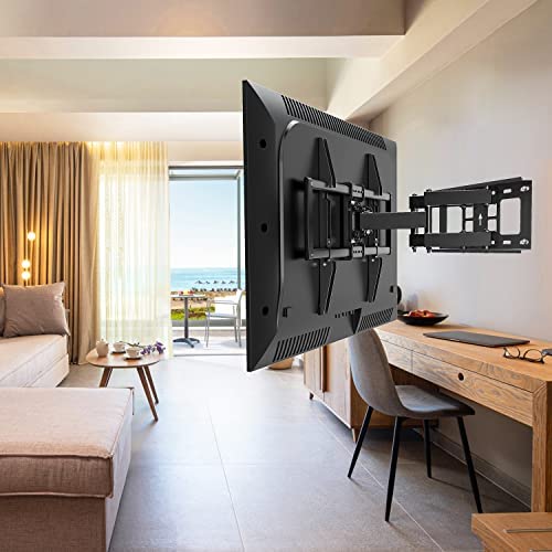 ELIVED TV Wall Mount for Most 37-75 Inch Flat Screen TVs, Swivel and Tilt Full Motion TV Mount Brack