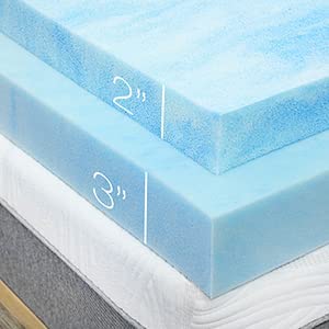 Sure2Sleep Gel Swirl Memory Foam Mattress Topper Made in USA 3-inch (Queen)
