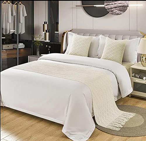 Amazon.com: STANGK Hotel Bed Runner Scarf Knitted Blanket Bedspreads Scarves Protection Modern Solid