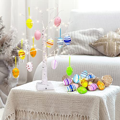 Amazon.com: MCEAST Easter Decoration 1.8 Feet 55 Light Birch Tree Lighted Battery Operated Timer Tab