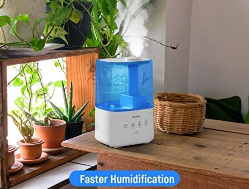 Humidifiers for Bedroom Fabuletta 4.5L Cool&Warm Mist Humidifiers for Large Room Top Fill Rapid