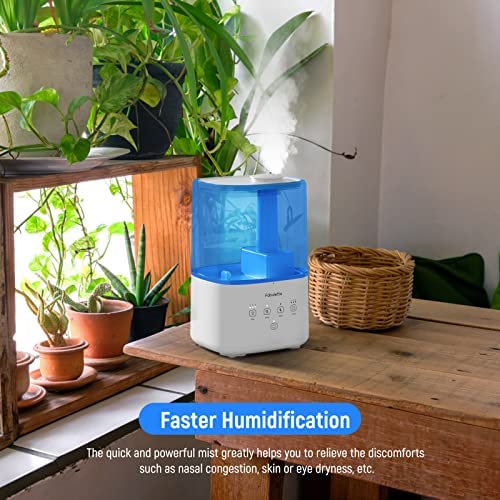 Humidifiers for Bedroom Fabuletta 4.5L Cool&Warm Mist Humidifiers for Large Room Top Fill Rapid