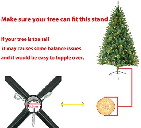 Artificial Christmas Tree Stand with Wheels Metal Foldable Tree Stand 29 Inch
