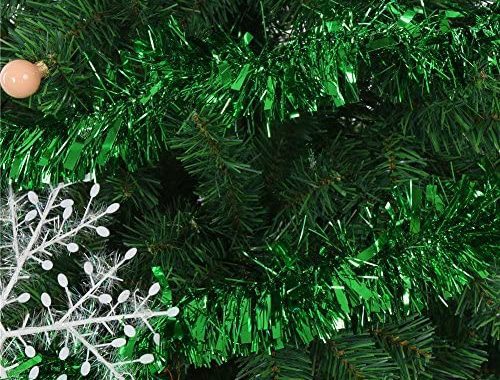 Amazon.com: DECORA Green Tinsel Garland for Christmas Tree Decorations Wedding Birthday Party Suppli