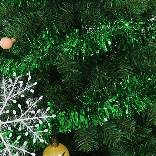 Amazon.com: DECORA Green Tinsel Garland for Christmas Tree Decorations Wedding Birthday Party Suppli