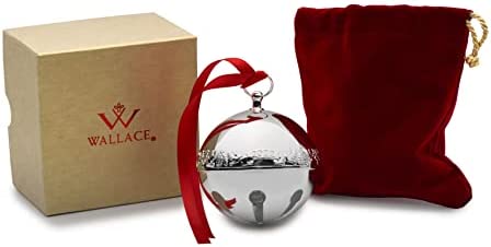 Amazon.com: Wallace 2022 Silver-Plated Sleigh Bell Ornament, 52nd Edition : Home & Kitchen