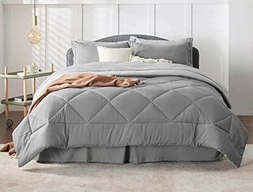 Amazon.com: Bedsure Queen Comforter Set - 7 Pieces Reversible Queen Bed Set Bed in a Bag with Comfor