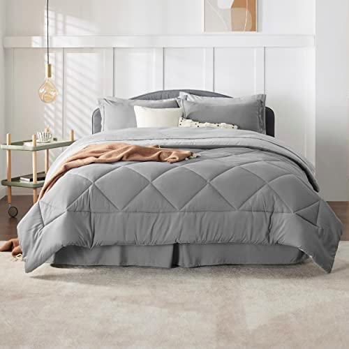 Amazon.com: Bedsure Queen Comforter Set - 7 Pieces Reversible Queen Bed Set Bed in a Bag with Comfor