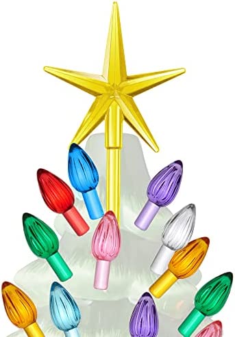 Amazon.com: Casafield Multi Color Ceramic Christmas Tree Replacement Lights, 108 Bulbs and 3 Star To