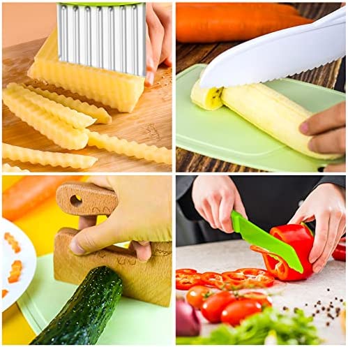 Amazon.com: FGSAEOR Toddler Knife Set (6 PCS), Montessori Kitchen Tools for Real Cooking and Knives