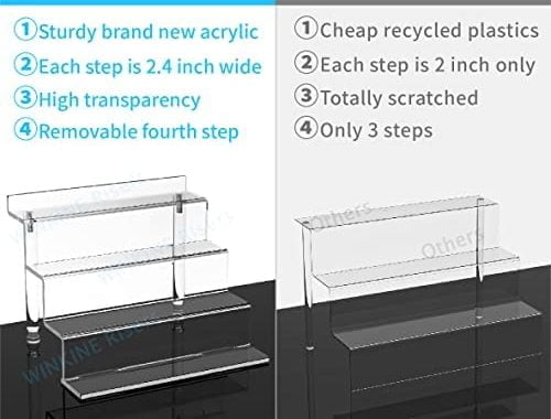 Amazon.com: WINKINE Acrylic Riser Display Shelf, 4 Tier Perfume Organizer, Display Riser for Amiibo