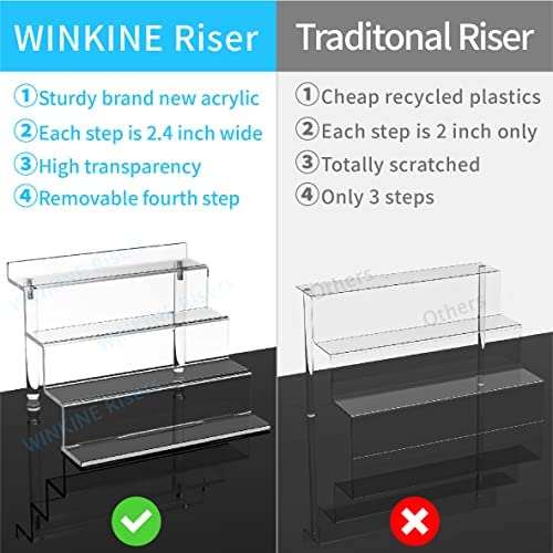 Amazon.com: WINKINE Acrylic Riser Display Shelf, 4 Tier Perfume Organizer, Display Riser for Amiibo