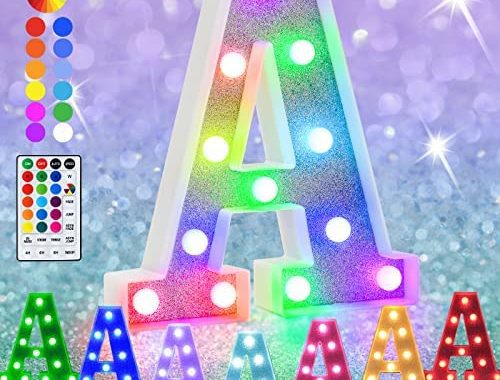 Amazon.com: Pooqla Colorful Light Up Letters, Led Letter Lights Marquee Letter Signs Battery Powered