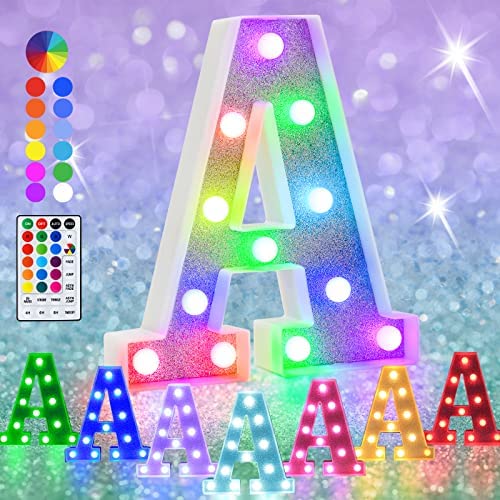 Amazon.com: Pooqla Colorful Light Up Letters, Led Letter Lights Marquee Letter Signs Battery Powered