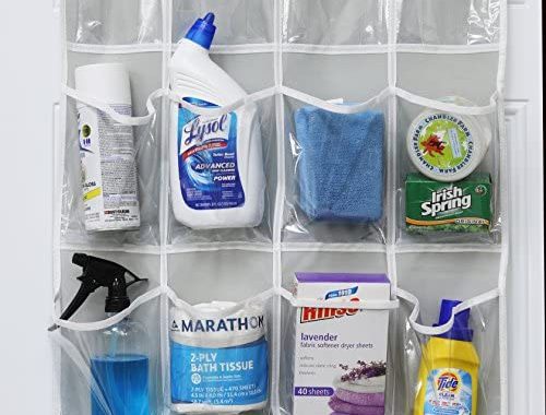 Amazon.com: Simple Houseware 24 Pockets Large Clear Pockets Over The Door Hanging Shoe Organizer, Gr