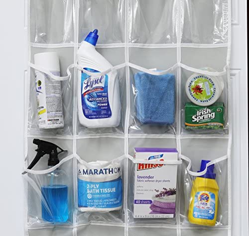 Amazon.com: Simple Houseware 24 Pockets Large Clear Pockets Over The Door Hanging Shoe Organizer, Gr
