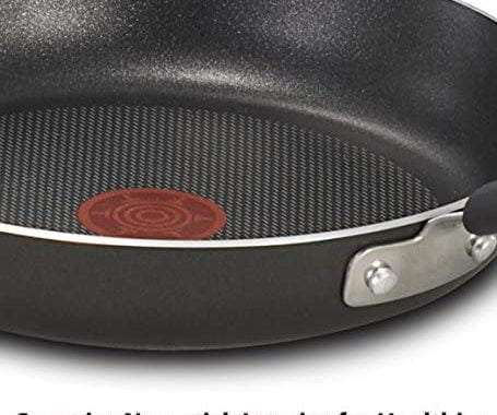 T-fal Ultimate Hard Anodized 2-Piece Scratch Resistant Titanium Nonstick Thermo-Spot PFOA Free 10/12