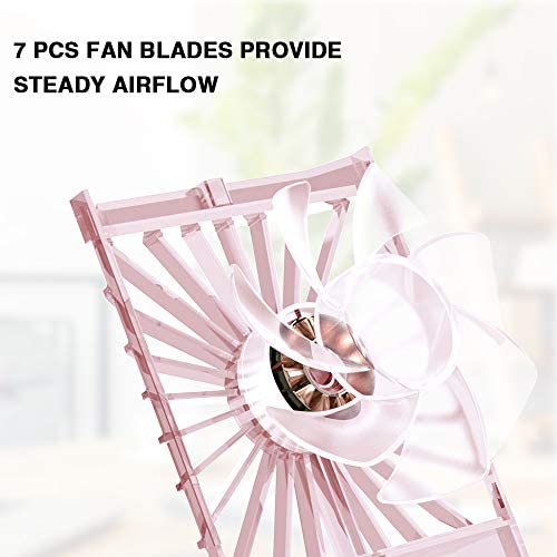 Handheld Fan with Fragrance Discs, Mini Personal Fan Quiet Retractable, Cooling Portable Fan Recharg