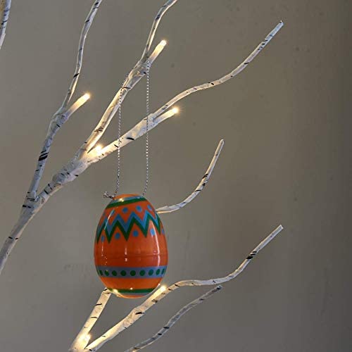 Amazon.com: PEIDUO Easter Decorations for The Home, 2FT 24LT Easter Egg Tree Lighted with Battery Po