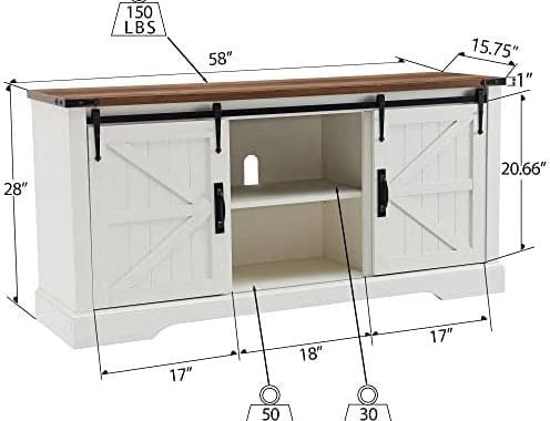 Amazon.com: OKD TV Stand for 65+ Inch TV, Modern Farmhouse Entertainment Center with Sliding Barn Do