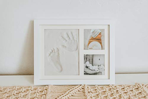 Amazon.com : Baby Handprint & Footprint Keepsake Photo Frame Kit - Personalize it w/Bonus Stenci