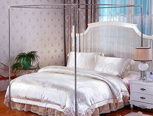 Amazon.com: KingKara Canopy Bed Netting Stainless Steel Frame/Post Full/Queen Size : Home & Kitc