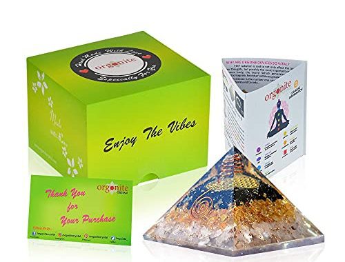 Amazon.com: Orgonite Crystal Orgone Pyramid for Triple Health Protection with Black Tourmaline, Citr