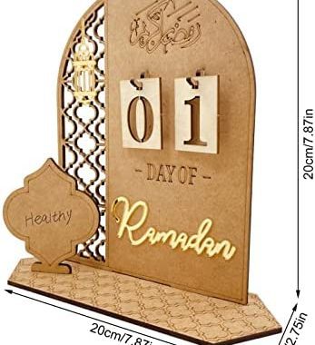 Amazon.com: Ramadans Advent Calendar Wooden Countdown Calendars Decorations for Home, 30 Days Til Ei