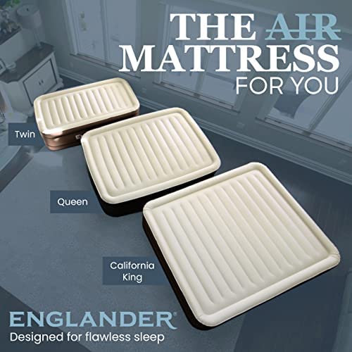 Amazon.com: Englander Air Mattress w/ Built in Pump - Luxury Double High Inflatable Bed for Home, Tr