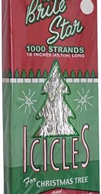 Amazon.com: 1000ct Silver Tinsel Icicle Strand Christmas Decorations 18" : Home & Kitchen