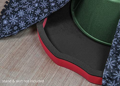 Amazon.com: Polar Whale Christmas Tree Mat Red and Black Heavy Duty Floor Protector Stand Tray Water