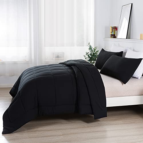 DOWNCOOL All Seasons Bedding Comforters & Sets with 2 Pillow Cases -3 Pieces Bed Set Queen Down