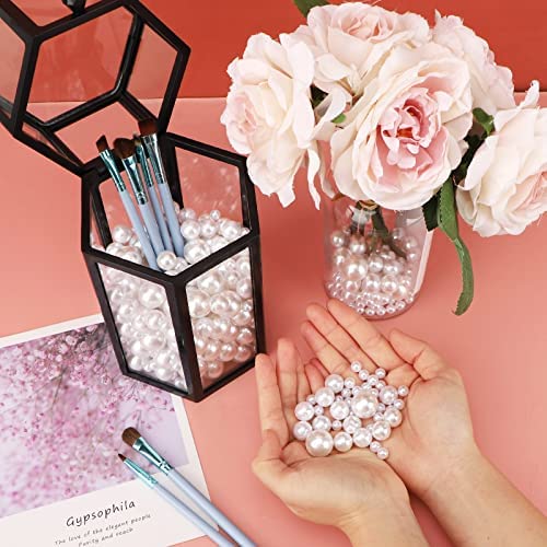 Amazon.com: SUREAM 250PCS Floating Beads for Centerpiece, Artificial No Hole White Vase Pearls and 2