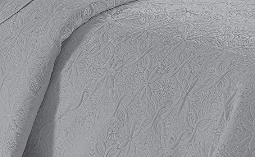 Amazon.com: Fancy Linen 3pc Embossed Coverlet Bedspread Set Oversized Bed Cover Solid Floral Daisy P