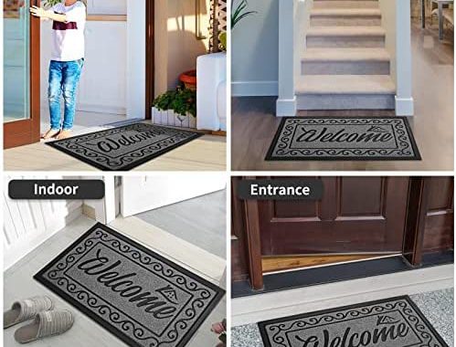 Amazon.com: Yimobra Welcome Front Door Mat, Heavy Duty Easy Clean Doormat Indoor Outdoor, Waterproof