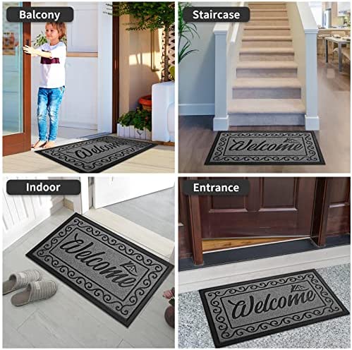 Amazon.com: Yimobra Welcome Front Door Mat, Heavy Duty Easy Clean Doormat Indoor Outdoor, Waterproof