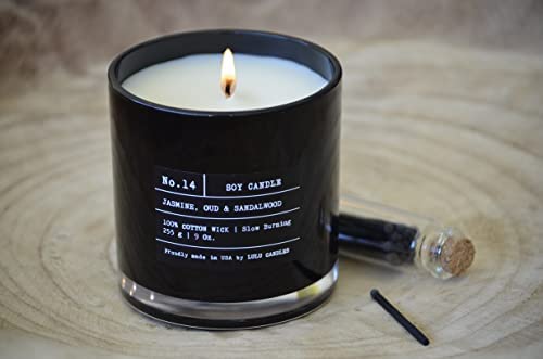 Amazon.com: Lulu Candles | Jasmine, Oud & Sandalwood | Luxury Scented Soy Jar Candles | Hand Pou