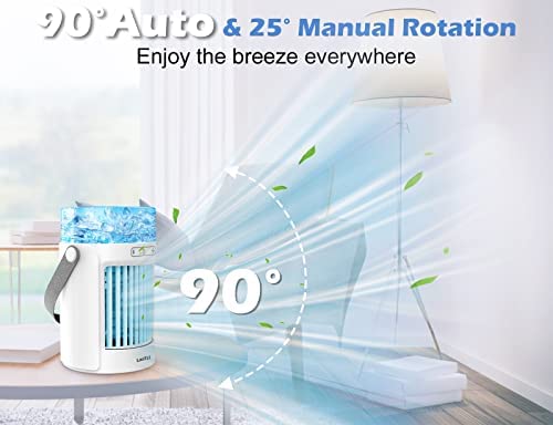 Amazon.com: Portable AC Air Conditioner Fan, Evaporative Mini Air Conditioner with 3 Speeds 7 Colors