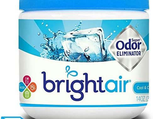 Bright Air Solid Air Freshener and Odor Eliminator, Cool and Clean Scent, 14 Oz Each, 6 Pack