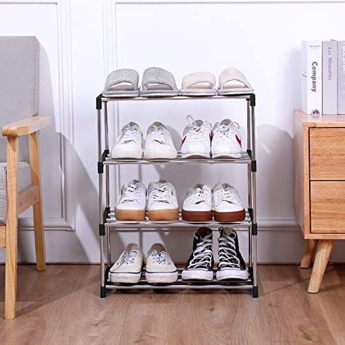 Amazon.com: Jucaifu Stackable Small Shoe Rack, Entryway, Hallway and Closet Space Saving Storage and
