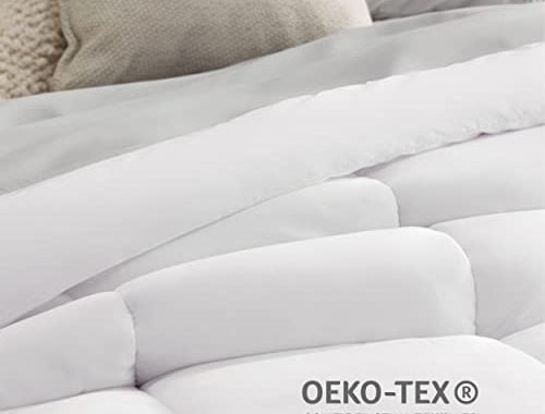 Bedsure Queen Comforter Duvet Insert - Quilted White Comforters Queen Size, All Season Down Alternat